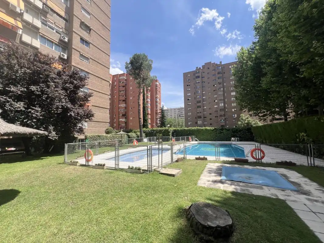 Swimming pool of Flat for rent in Madrid  with Air Conditioner, Heating and Swimming Pool