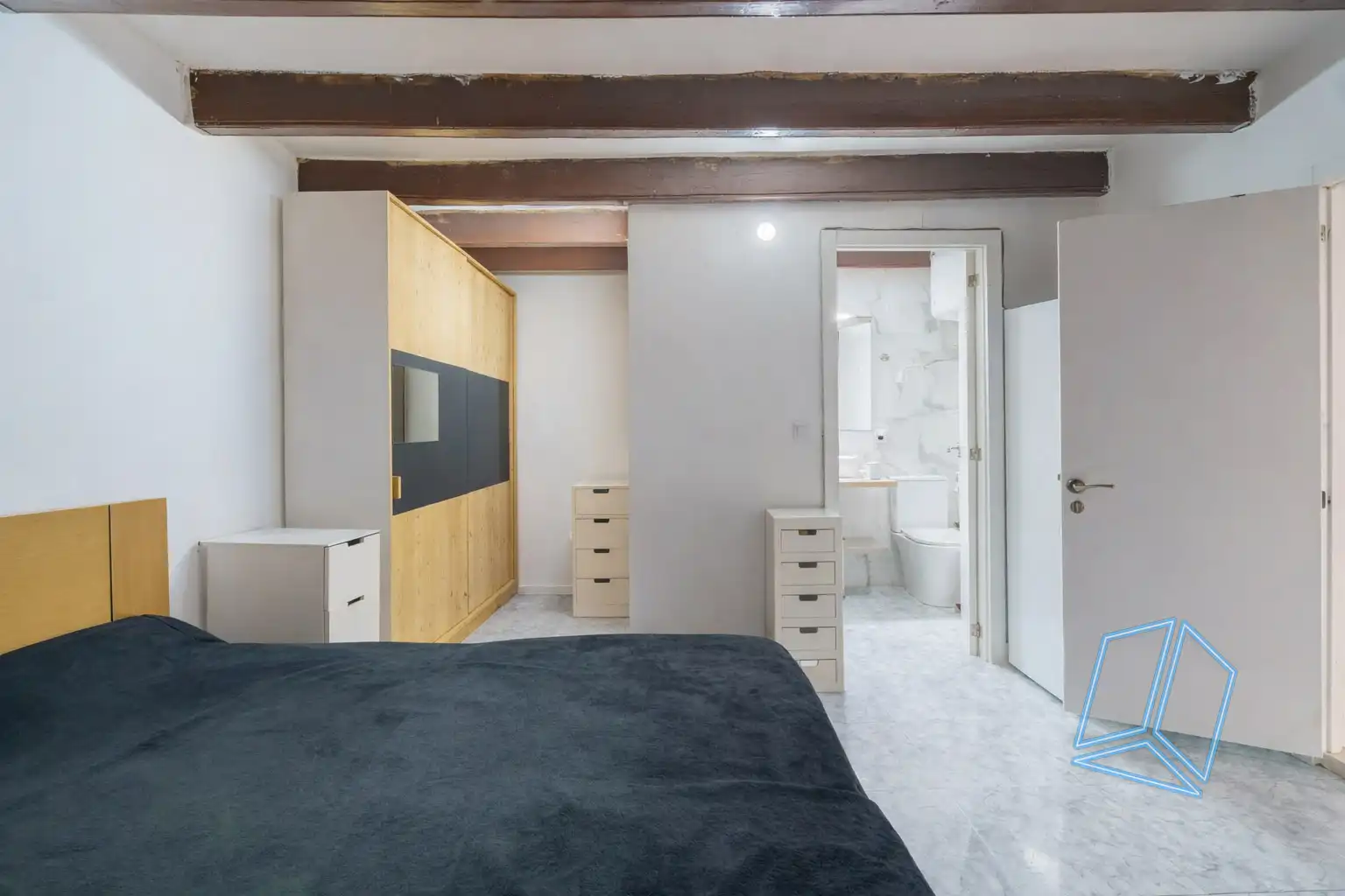 Schlafzimmer von Erdgeschoss zum Verkauf in Barcelona mit Terrasse