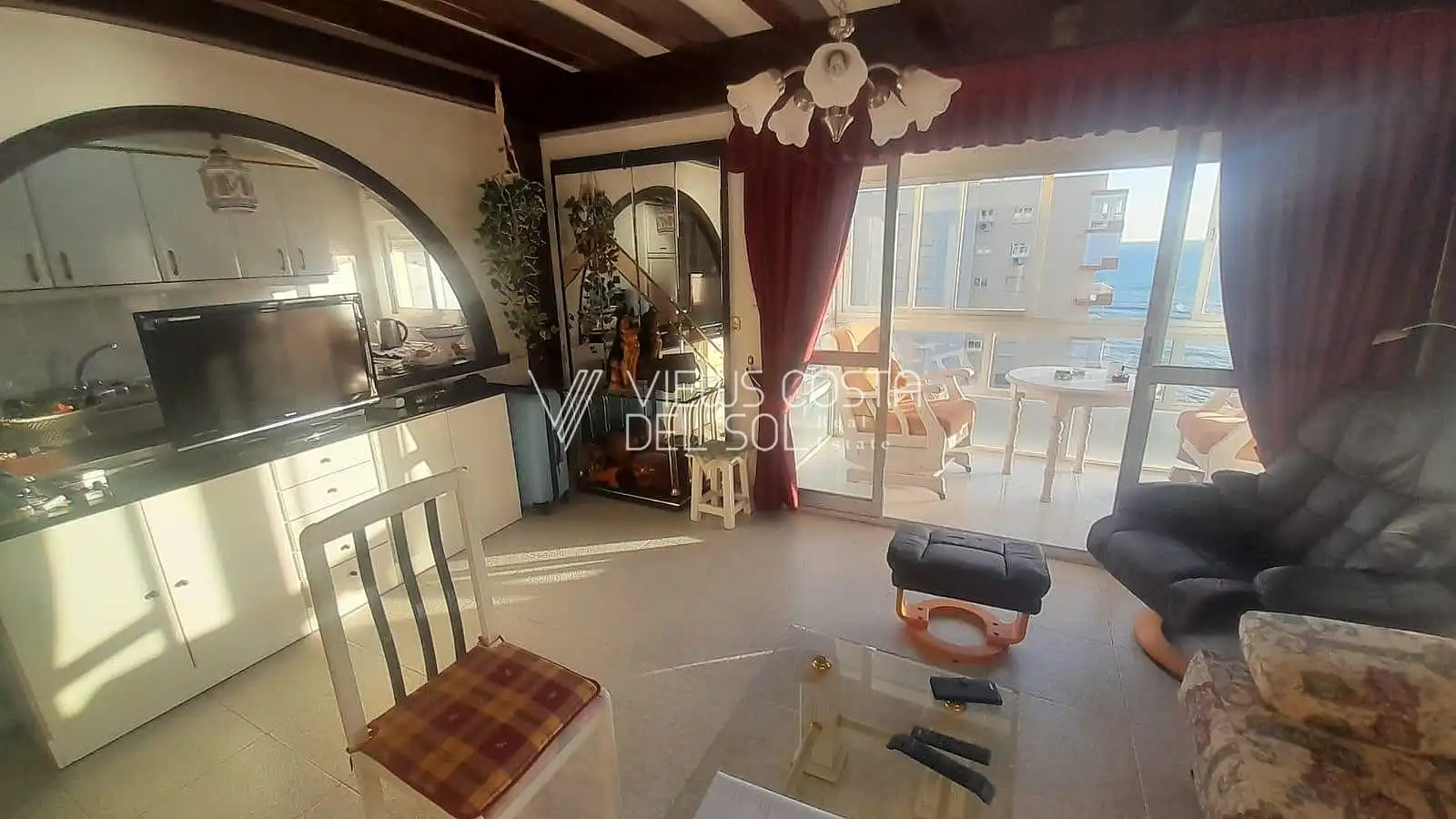 Sala de estar de Apartamento en venta en Algarrobo con Jardín privado, Terraza y Piscina