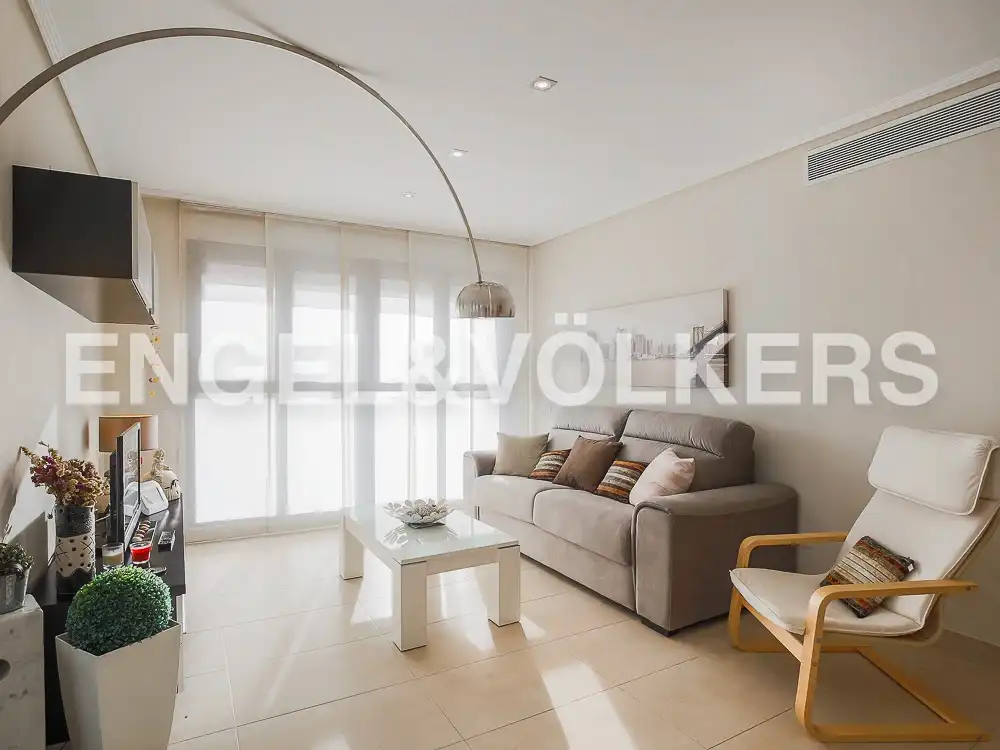 Sala de estar de Piso de alquiler en Alboraya con Aire acondicionado, Calefacción y Jardín privado