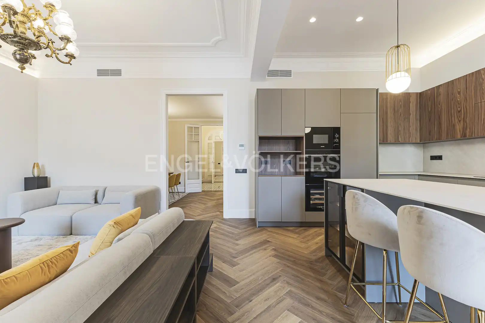 Sala de estar de Piso de alquiler en Barcelona con Aire acondicionado, Calefacción y Parquet