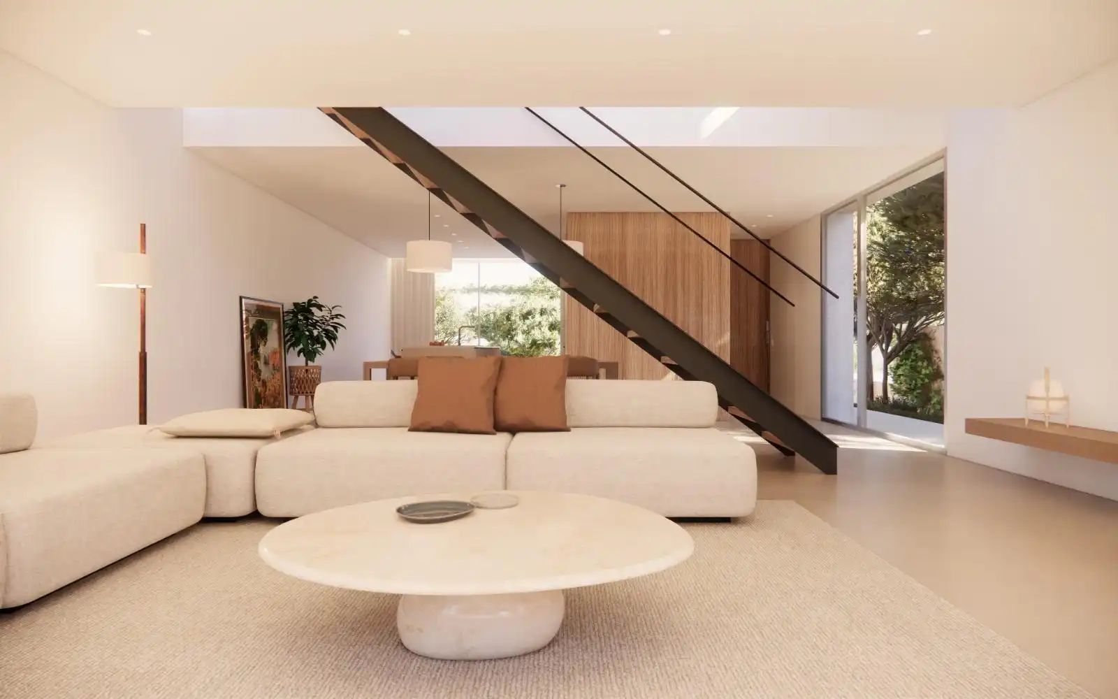 Sala d'estar de Casa o xalet en venda en Santa Margalida amb Aire condicionat, Jardí privat i Terrassa