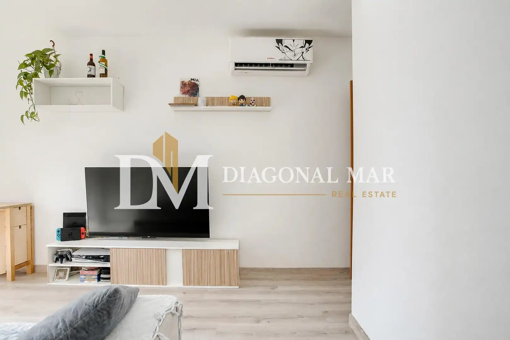 Sala d'estar de Pis en venda en Barcelona amb Aire condicionat, Moblat i Balcó