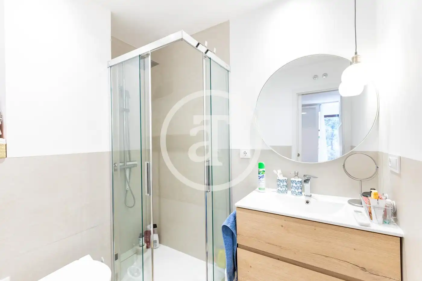 Bathroom of Flat for rent in Madrid  with Air Conditioner, Heating and Furnished