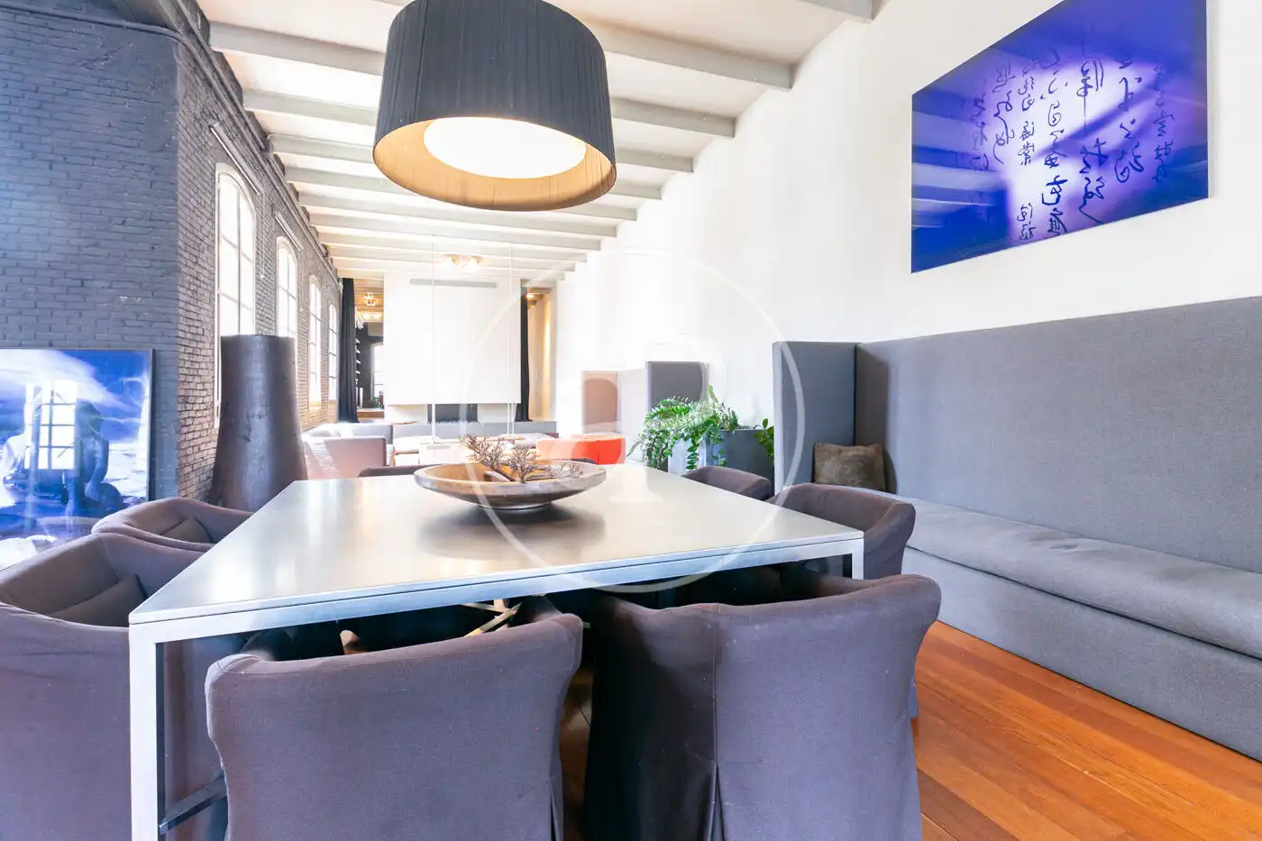 Comedor de Piso de alquiler en Barcelona con Aire acondicionado, Calefacción y Amueblado
