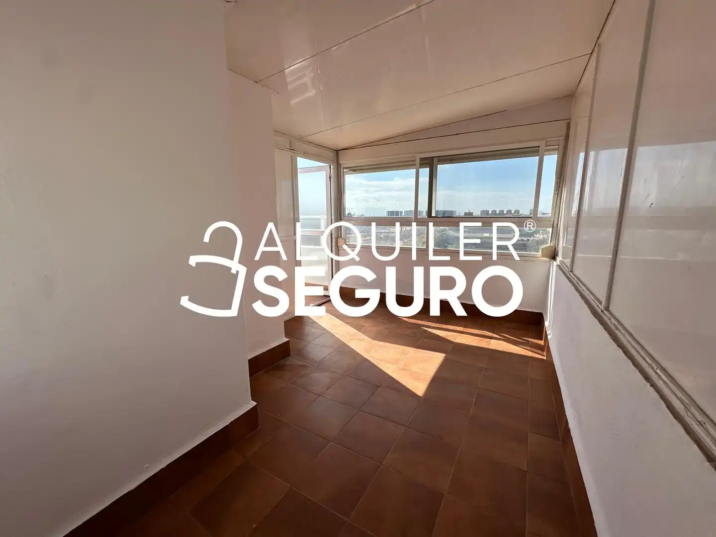 Balcony of Flat for rent in Valencia  with Air Conditioner