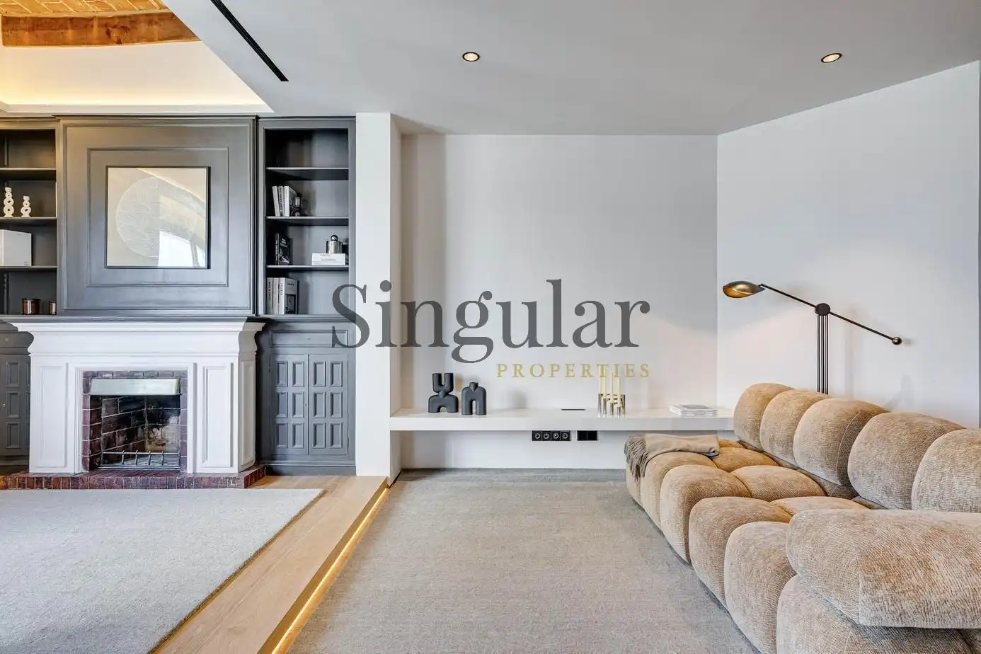 Sala de estar de Piso en venta en Barcelona con Calefacción, Terraza y Balcón