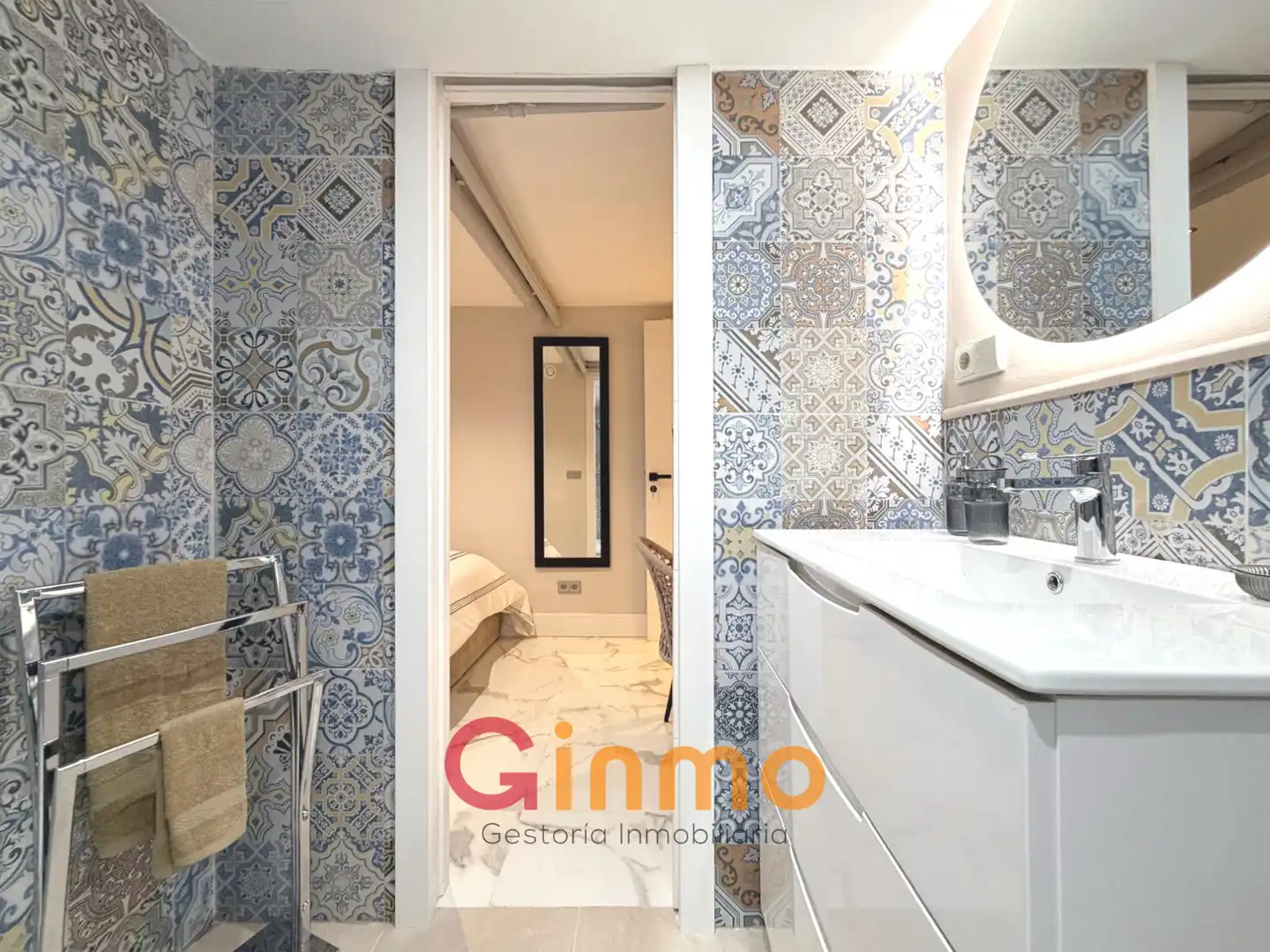 Badezimmer von Wohnung zur Miete in Madrid mit Klimaanlage, Heizung und Möbliert