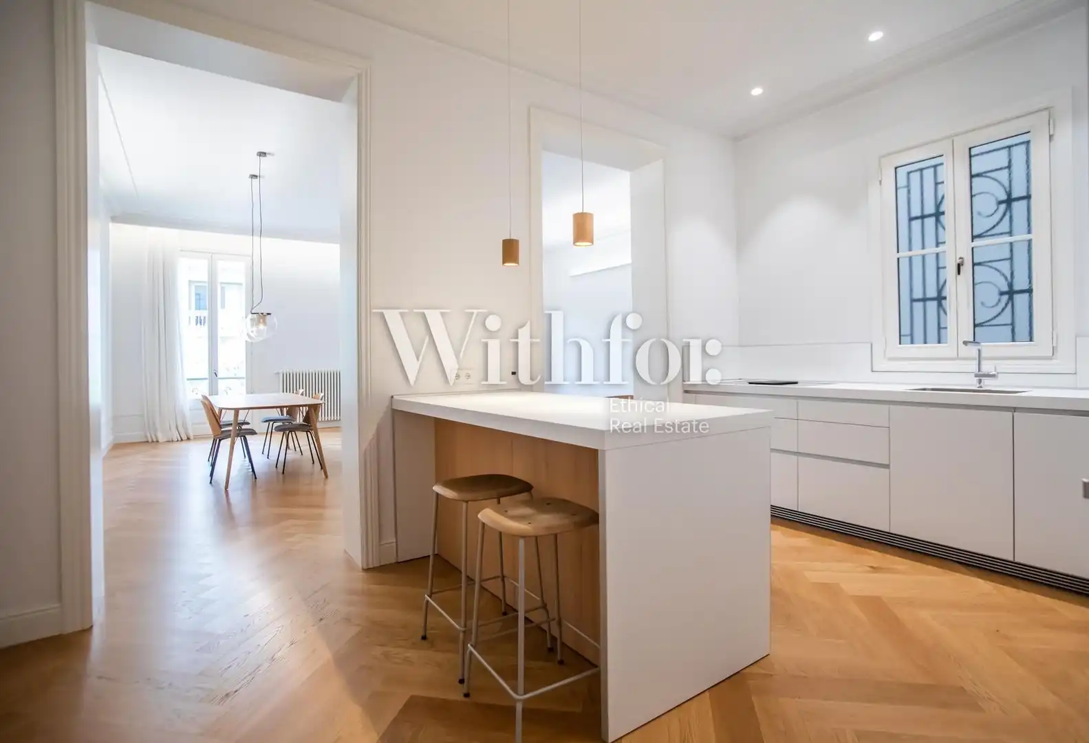 Kitchen of Flat for rent in Barcelona  with Air Conditioner, Heating and Terrace