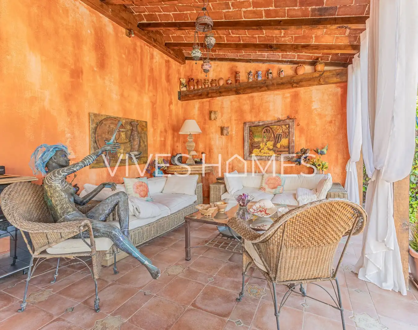 Living room of Houses for sale in Sant Vicenç de Montalt  with Air Conditioner, Heating and Private garden