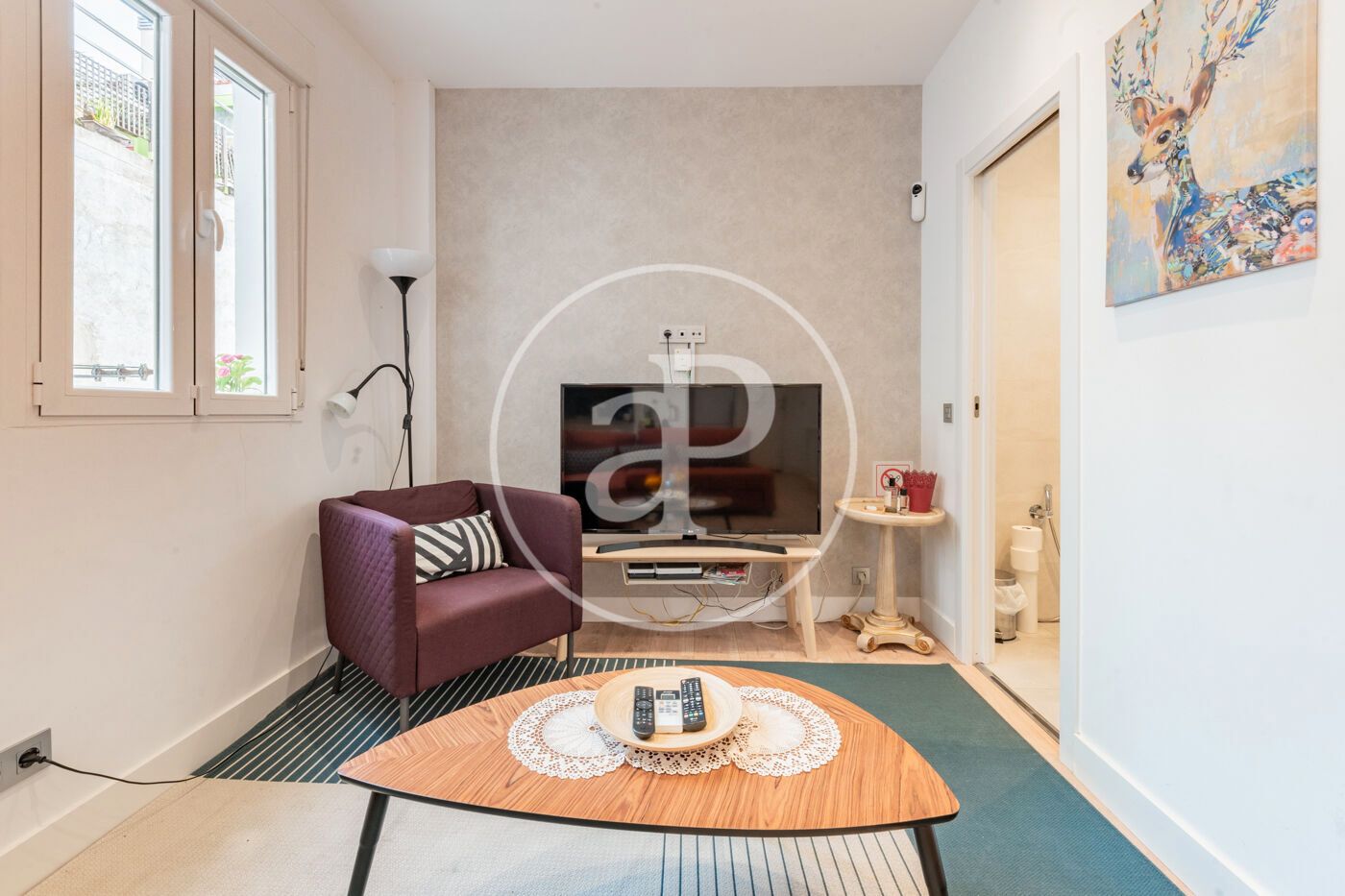 Sala de estar de Piso en venta en  Madrid Capital con Aire acondicionado, Calefacción y Amueblado