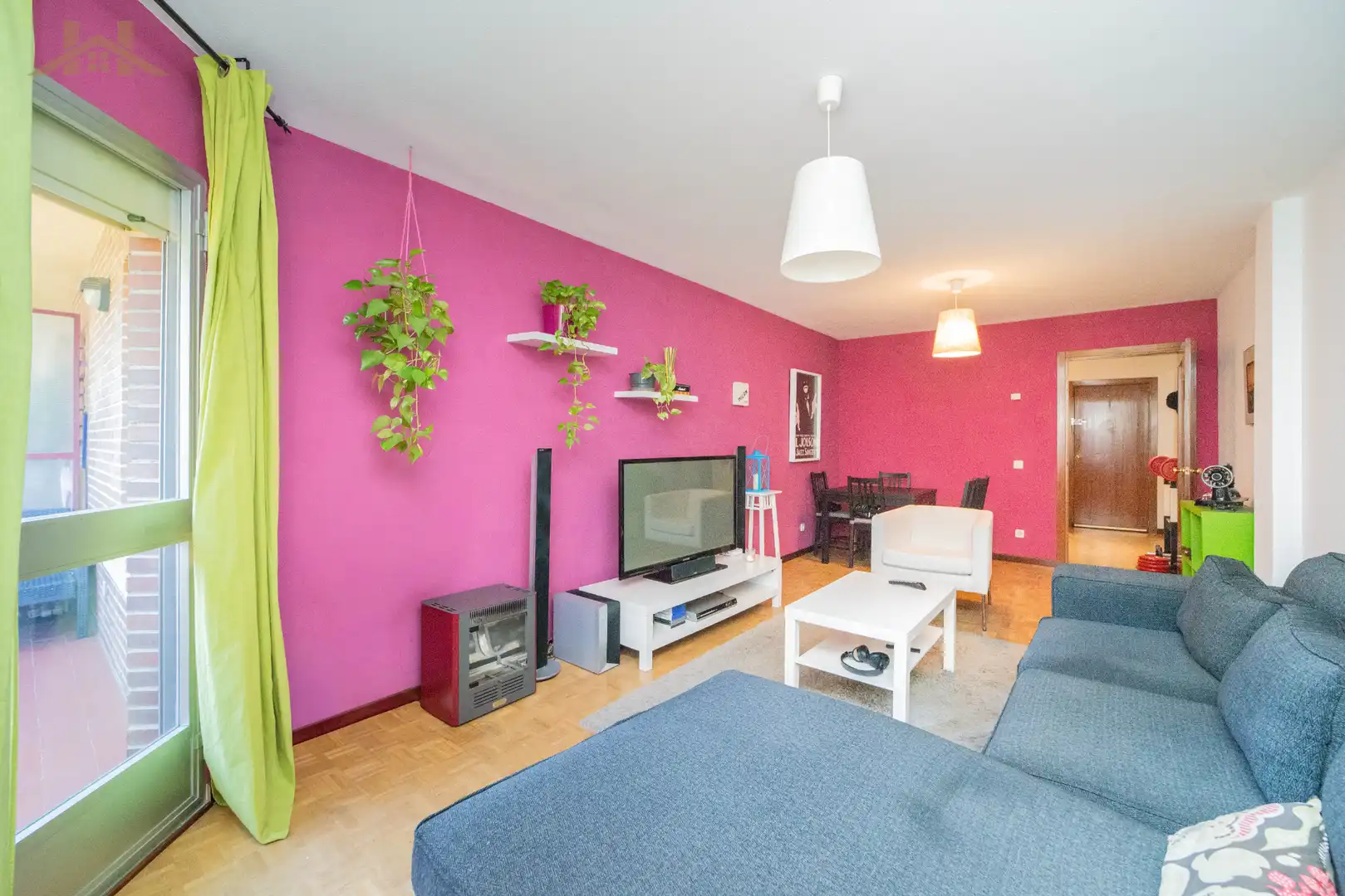 Sala d'estar de Pis en venda en Galapagar amb Calefacció, Parquet i Terrassa
