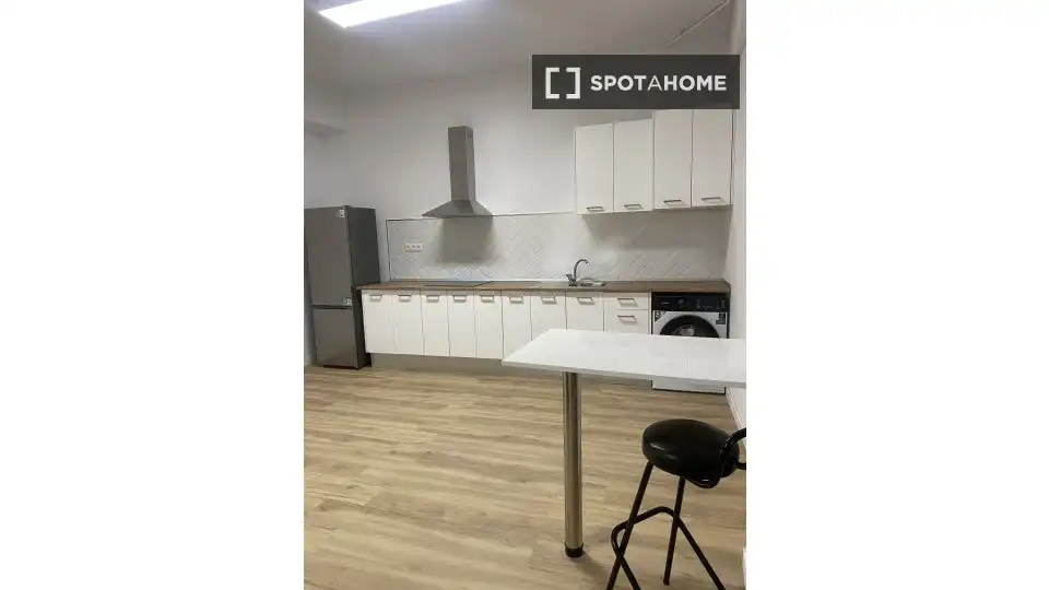 Cocina de Apartamento para compartir en Icod de los Vinos con Aire acondicionado, Terraza y Amueblado