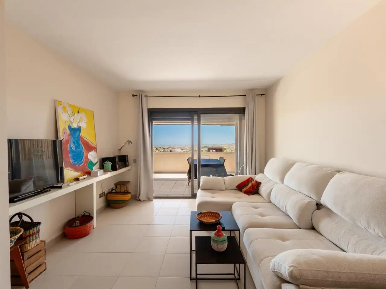 Living room of Apartments for sale in Vera  with Air Conditioner, Terrace and Storage room