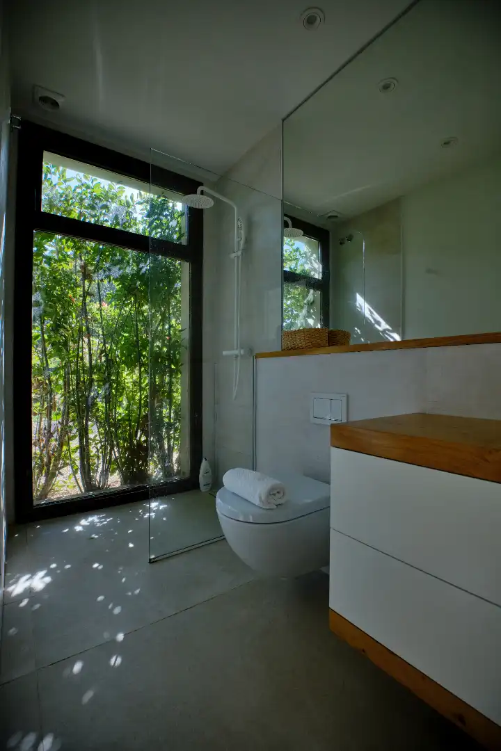 Bathroom of Houses for rent in Mont-ras  with Air Conditioner, Heating and Private garden