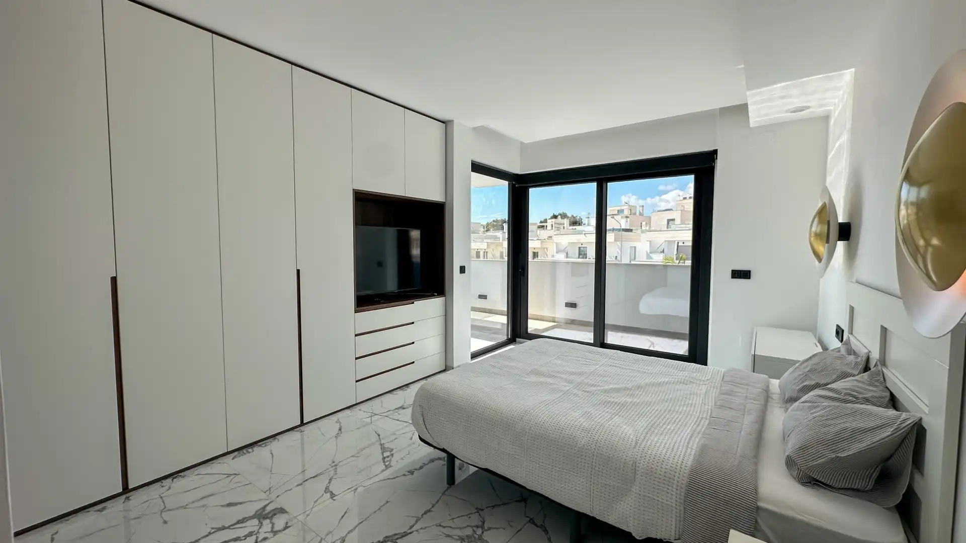 Bedroom of Houses for sale in Orihuela  with Air Conditioner, Swimming Pool and Oven