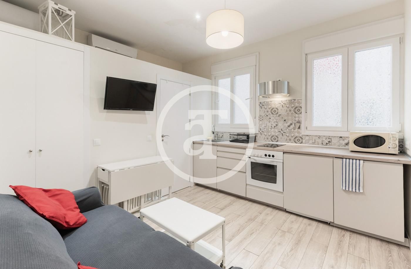 Cocina de Piso de alquiler en  Madrid Capital con Aire acondicionado, Calefacción y Amueblado