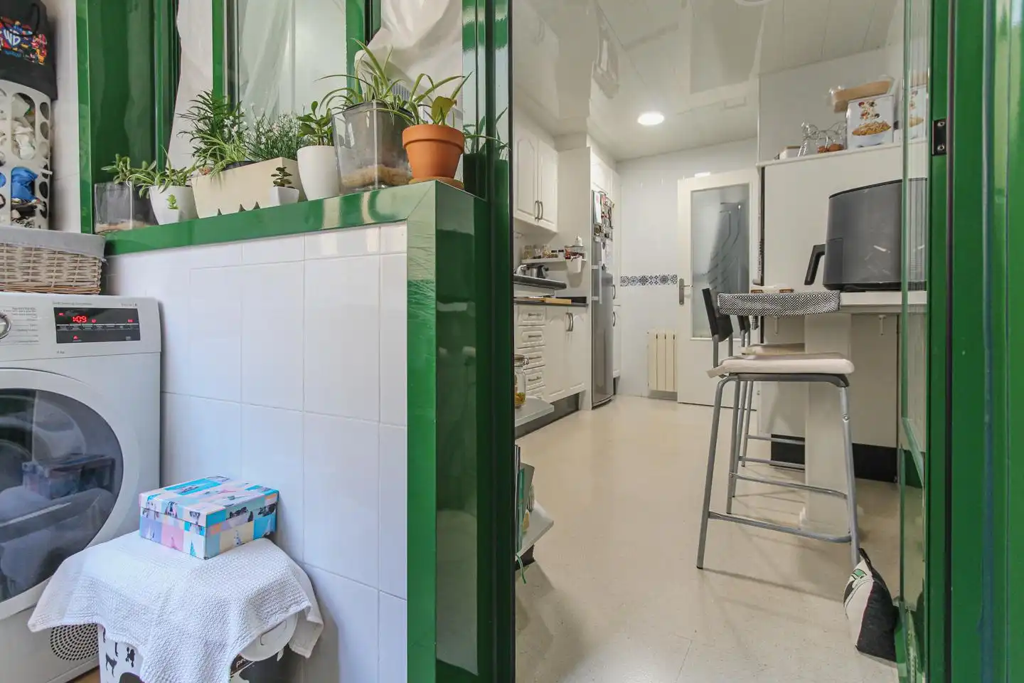 Küche von Wohnung zum Verkauf in Montcada i Reixac mit Klimaanlage, Terrasse und Möbliert