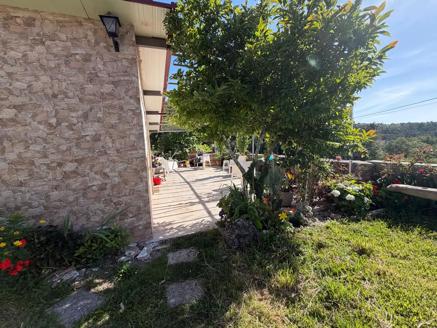 Terraza de Casa adosada en venta en Mondariz con Calefacción, Jardín privado y Amueblado