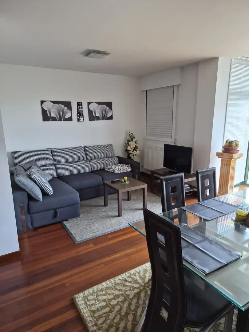 Living room of Flat for sale in Brión  with Heating, Private garden and Storage room