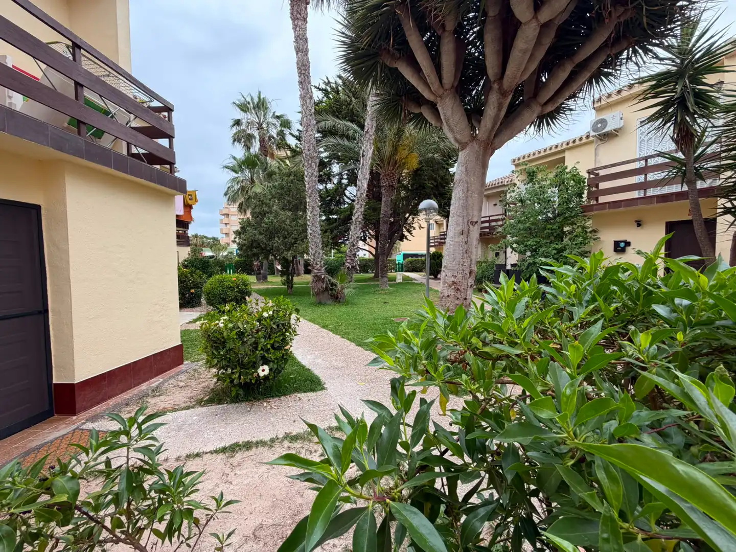 Garten von Einfamilien-Reihenhaus zur Miete in La Manga del Mar Menor mit Privatgarten, Terrasse und Möbliert