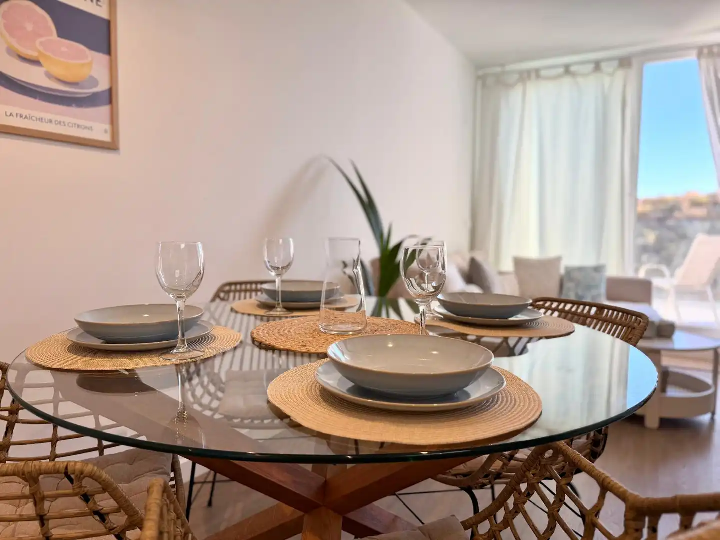 Esszimmer von Wohnung zur Miete in Fuengirola mit Klimaanlage, Terrasse und Möbliert