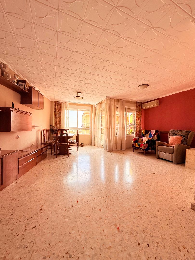 Living room of Flat for sale in Bigastro  with Air Conditioner, Furnished and Balcony