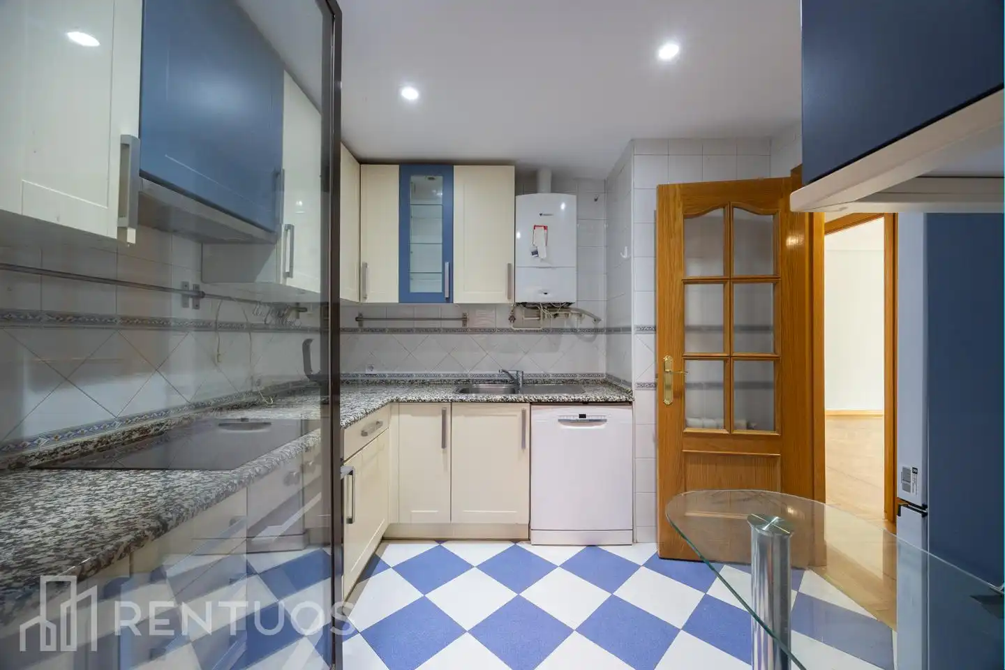 Küche von Wohnung zur Miete in Madrid mit Klimaanlage, Heizung und Parkett