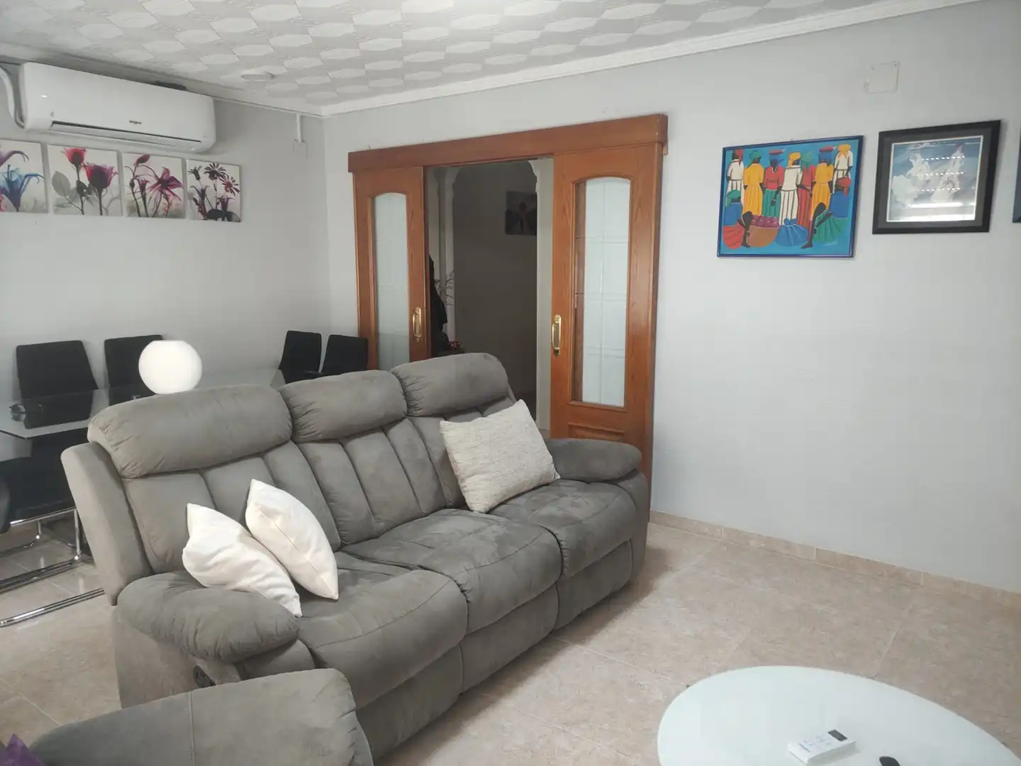 Wohnzimmer von Wohnung zum Verkauf in Burriana / Borriana mit Klimaanlage, Möbliert und Ofen