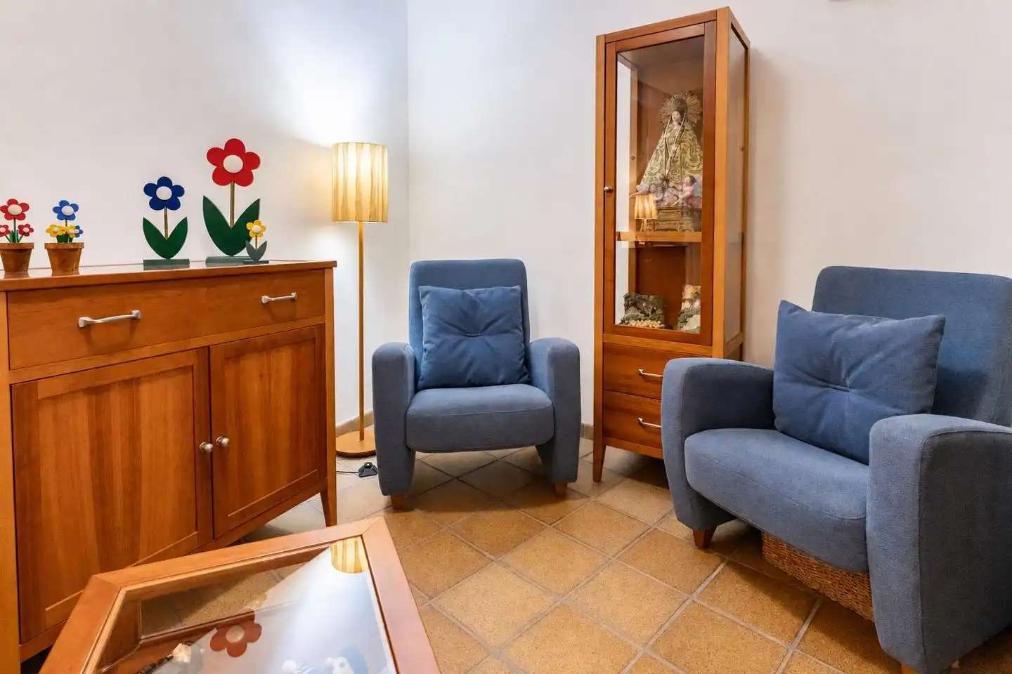Sala d'estar de Casa o xalet en venda en Santa Pola amb Aire condicionat, Jardí privat i Terrassa