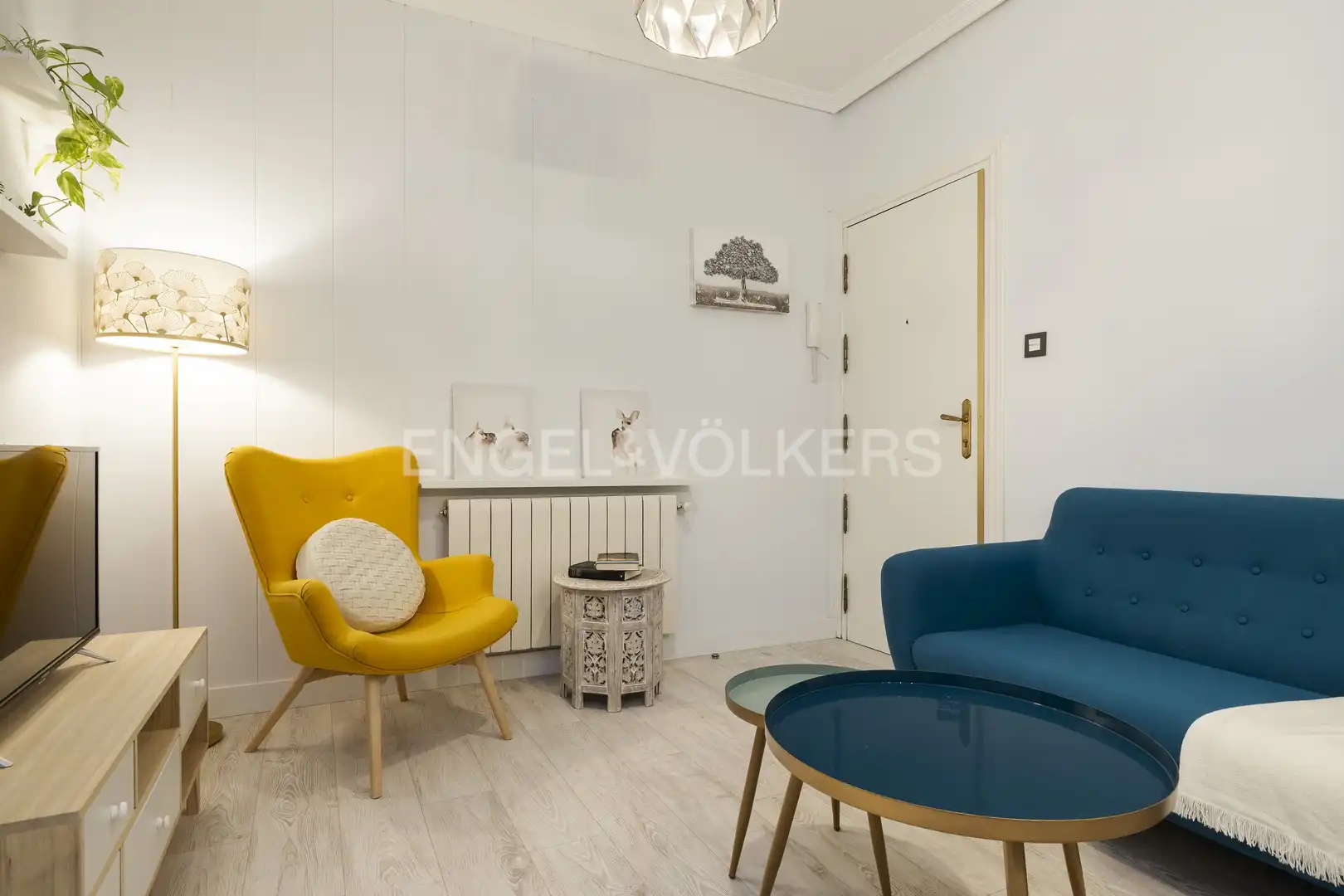 Sala de estar de Piso de alquiler en Madrid con Aire acondicionado, Calefacción y Amueblado