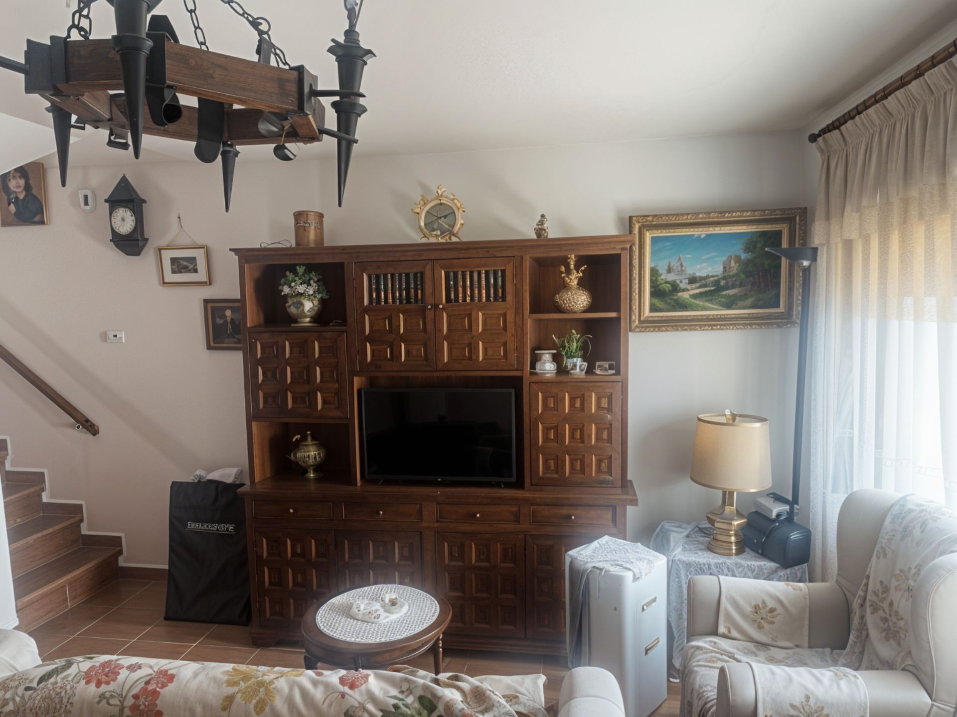 Sala d'estar de Casa adosada en venda en Lanzahíta amb Aire condicionat, Calefacció i Moblat