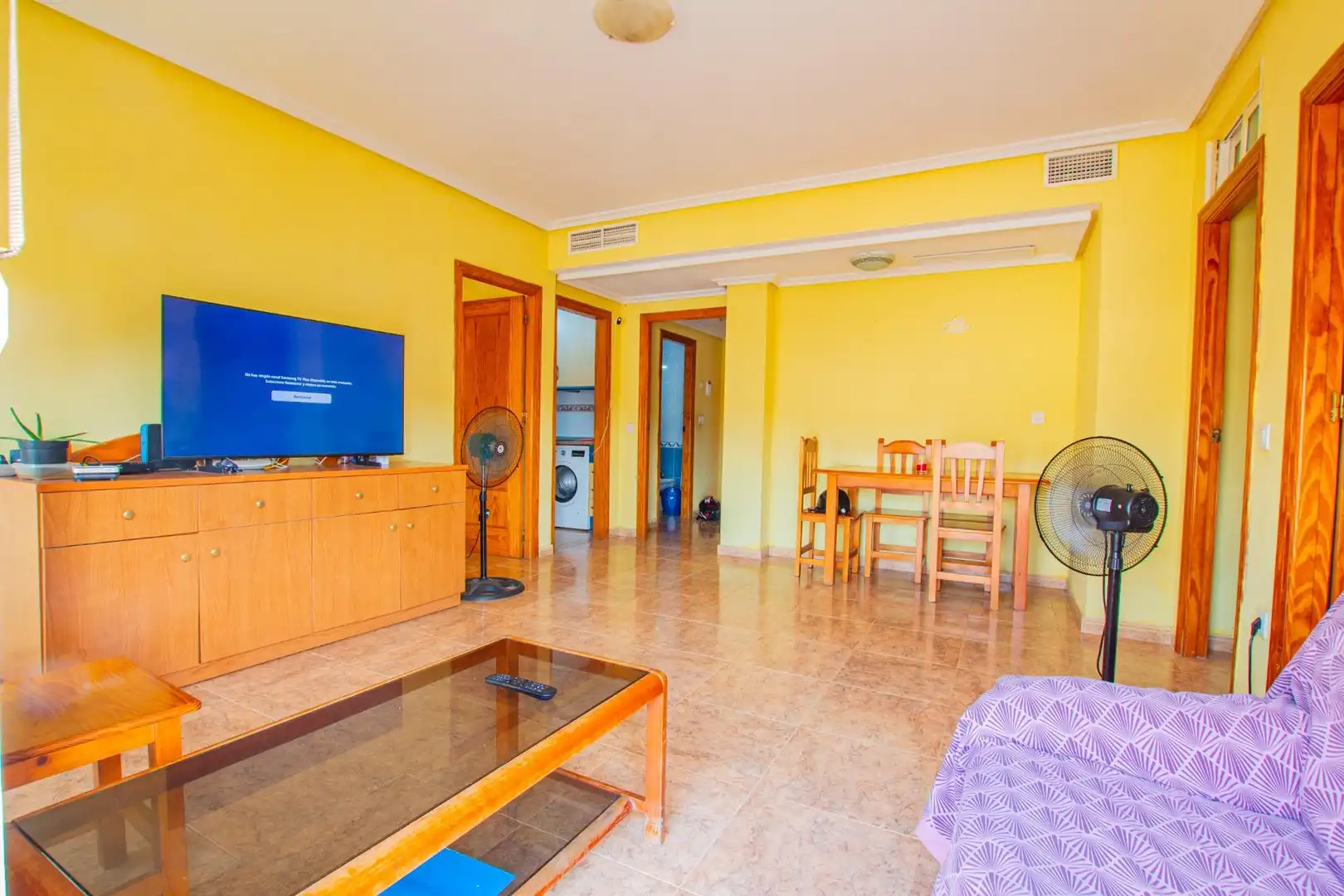 Living room of Flat for sale in Águilas  with Air Conditioner, Furnished and Balcony