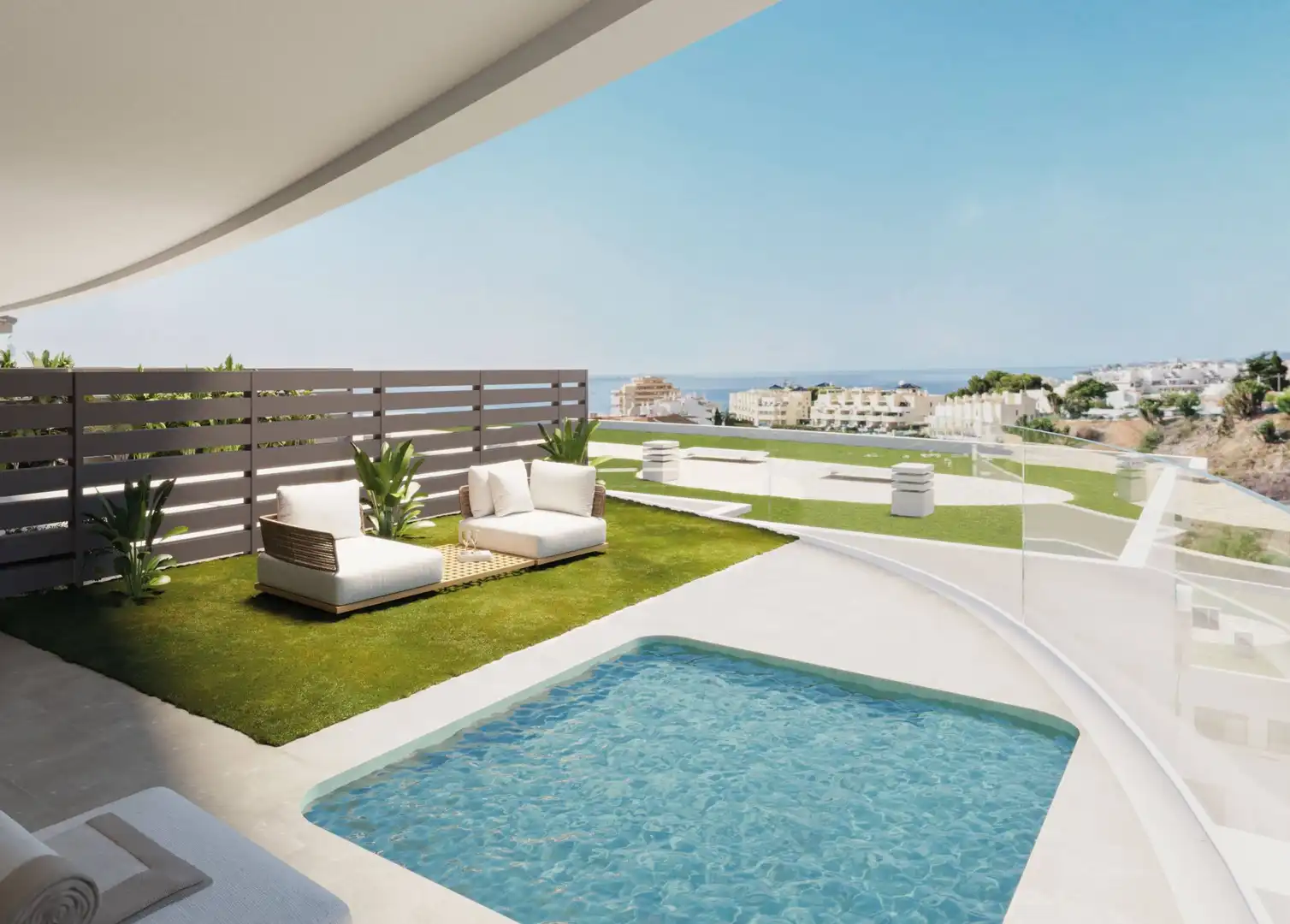Terrace of Detached homes for sale in Fuengirola  with Air Conditioner, Heating and Private garden