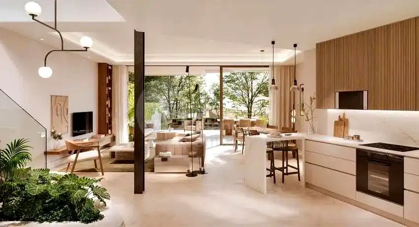 Sala de estar de Casa adosada en venta en Málaga con Aire acondicionado, Jardín privado y Terraza