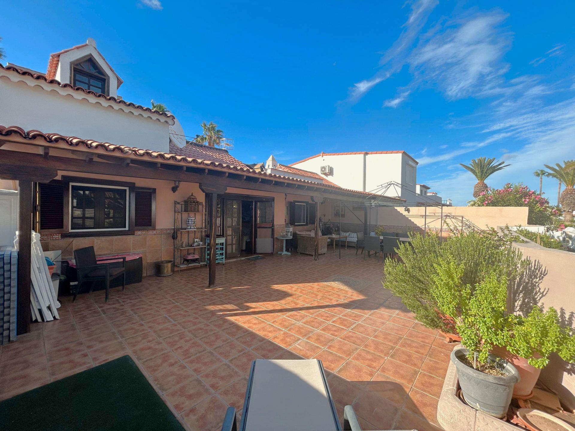 Terrassa de Casa adosada en venda en San Miguel de Abona amb Jardí privat, Terrassa i Moblat