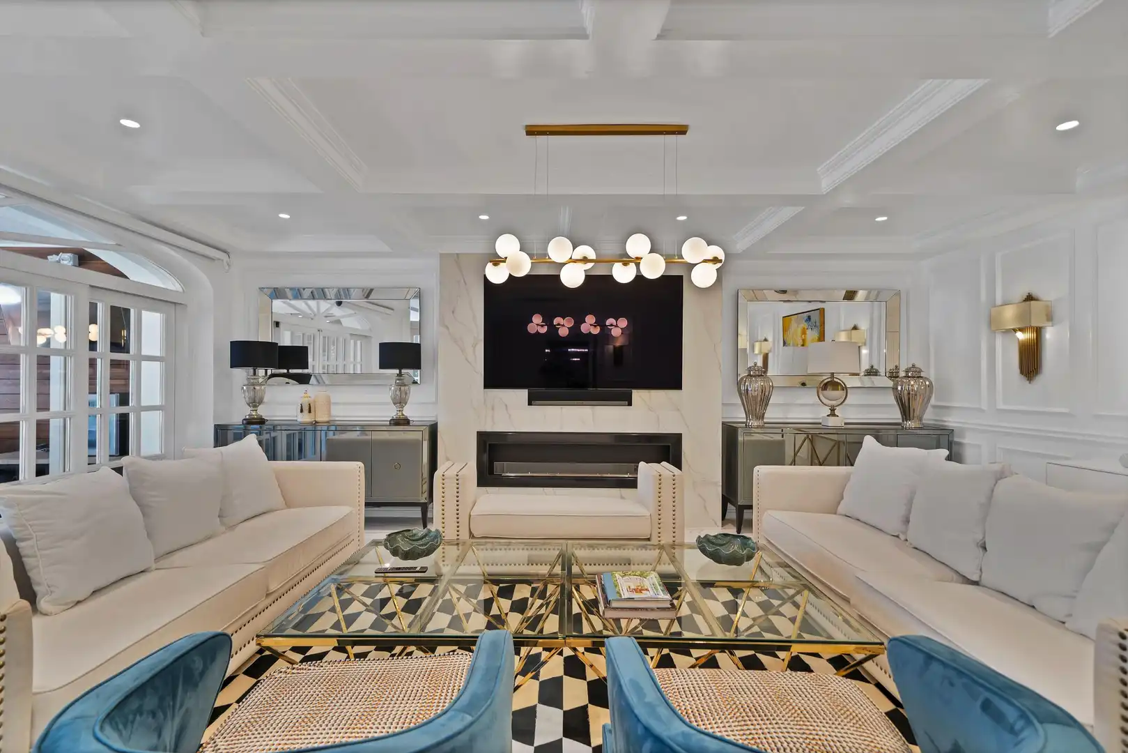 Wohnzimmer von Haus oder Chalet zur Miete in Marbella mit Heizung, Privatgarten und Terrasse