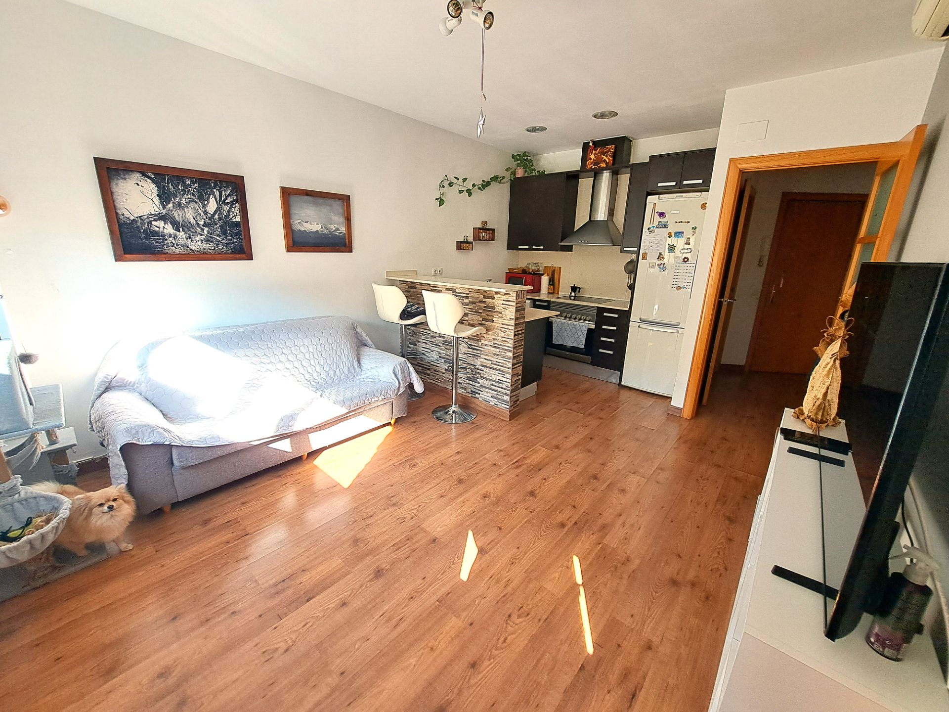 Sala de estar de Apartamento en venta en Mataró con Aire acondicionado, Calefacción y Parquet