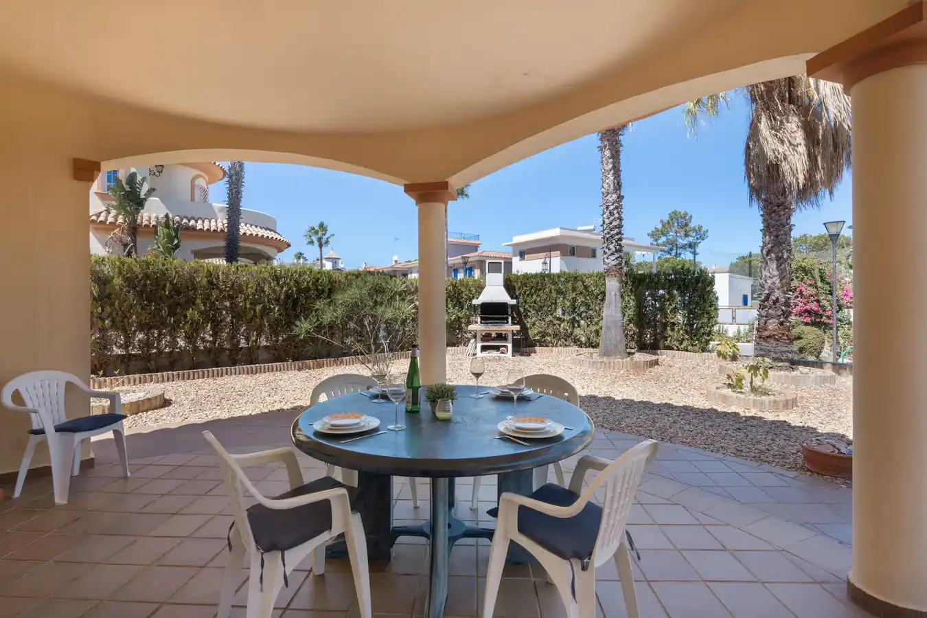 Terraza de Casa o chalet de alquiler en Islantilla con Aire acondicionado, Calefacción y Jardín privado