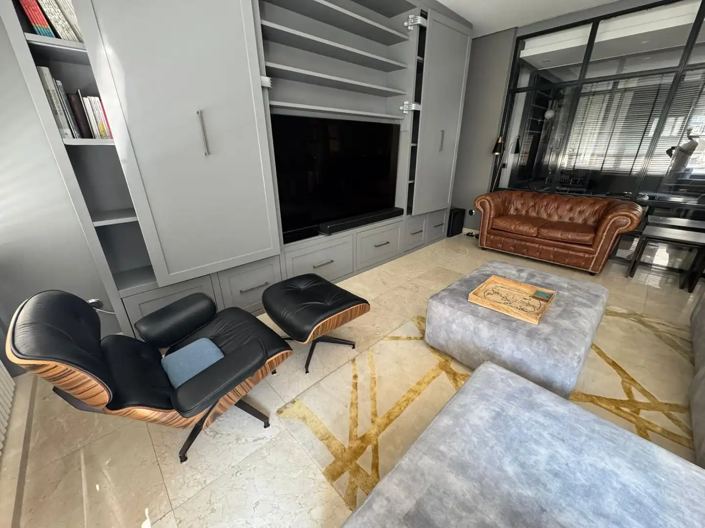 Wohnzimmer von Wohnung zur Miete in Madrid mit Klimaanlage, Heizung und Möbliert