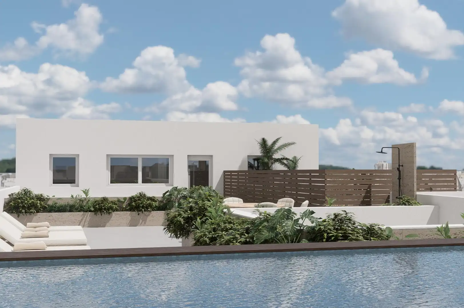 Piso de obra nueva con piscina en venta en Calle Benjumeda 39