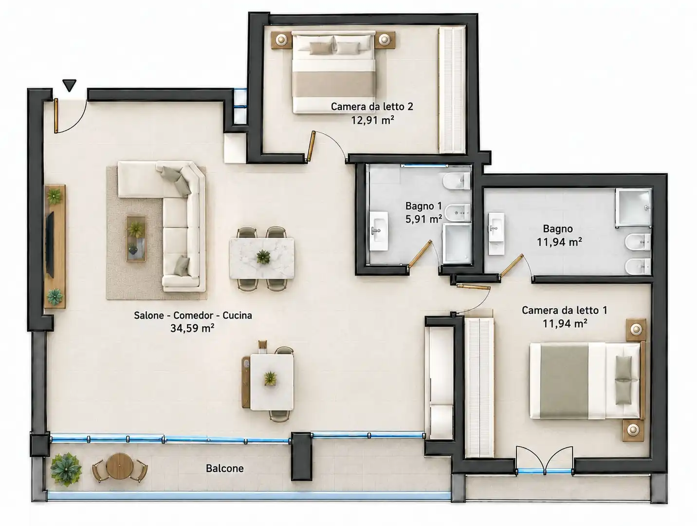 Appartement compact avec terrasse à vendre à Calle León Felipe 9, imagen 5