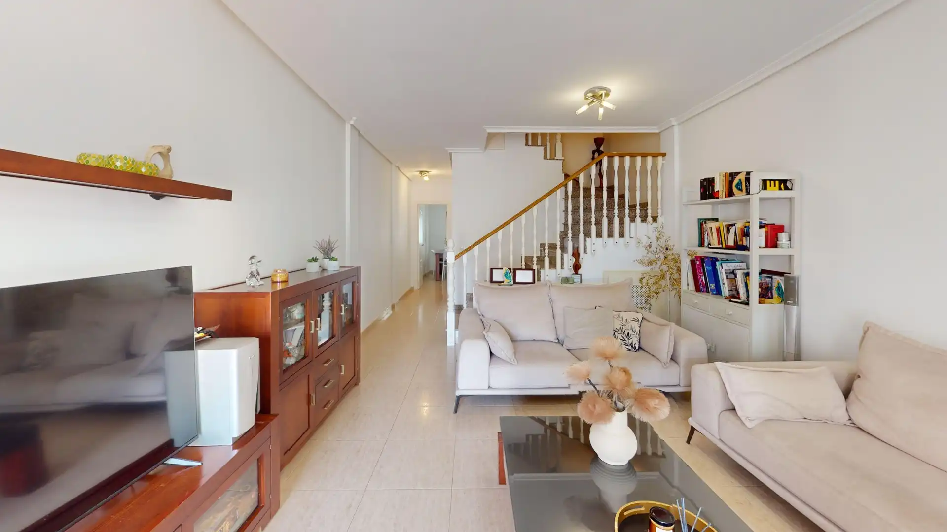 Sala d'estar de Casa o xalet en venda en Los Alcázares amb Aire condicionat, Terrassa i Traster