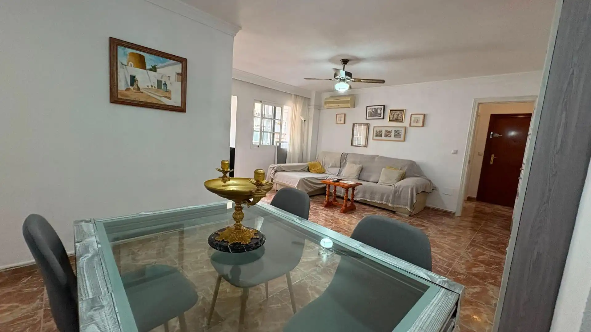 Sala de estar de Piso de alquiler en Málaga con Aire acondicionado, Amueblado y Balcón