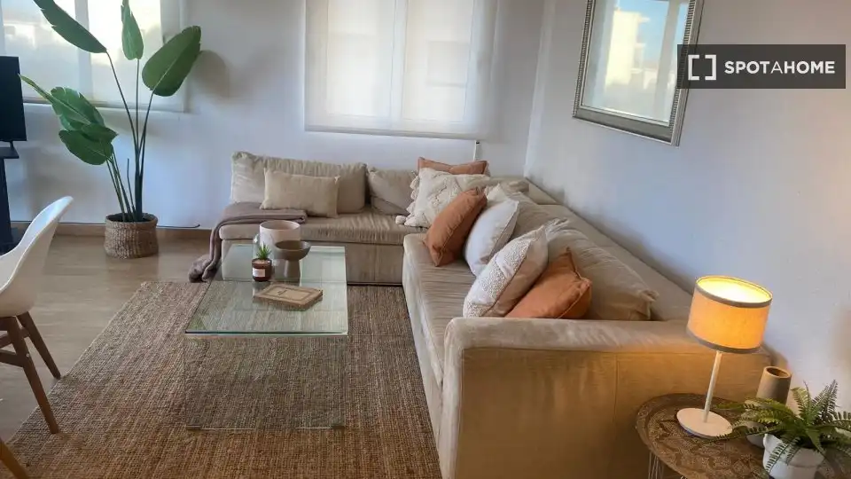 Living room of Flat for rent in Sueca  with Air Conditioner, Heating and Furnished