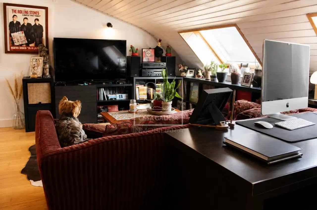 Sala de estar de Casa adosada en venta en Baiona con Calefacción, Jardín privado y Terraza