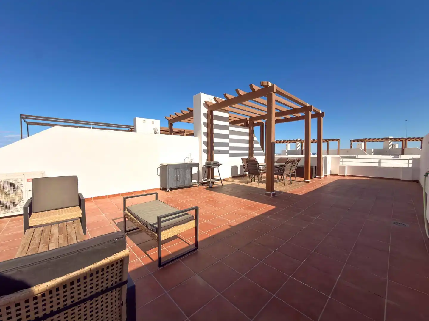 Terraza de Ático en venta en Mojácar con Aire acondicionado, Calefacción y Jardín privado