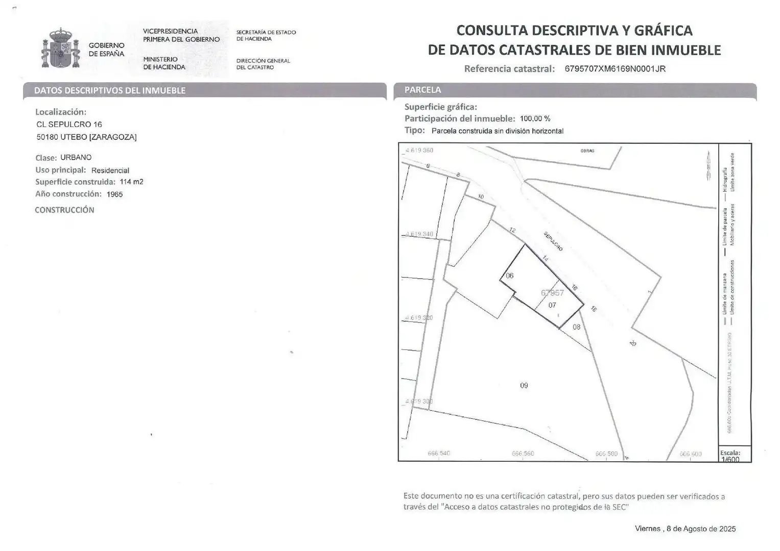 Residential for sale in Utebo