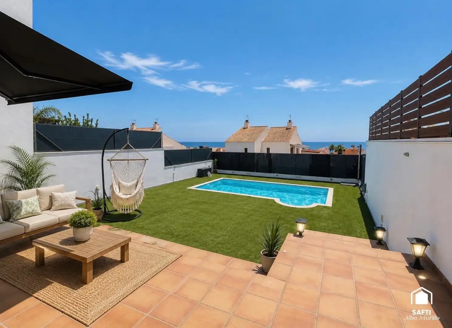 Swimming pool of Detached homes for sale in Calafell  with Air Conditioner, Heating and Terrace
