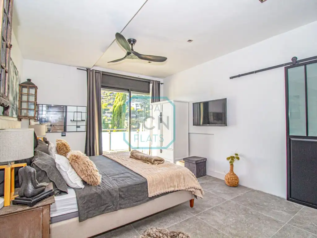 Schlafzimmer von Haus oder Chalet zum Verkauf in Calafell mit Klimaanlage, Schwimmbad und Balkon